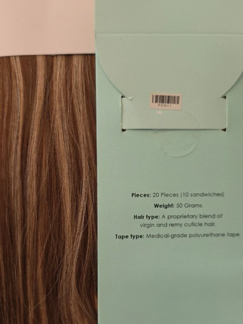 Tape-In Hair Extensions - Highlight Chocolate Brown 18 Inch 10 Pieces. Brand New